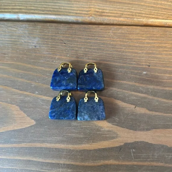 1 pc Blue Sodalite Crystal Carved Bag (random selection) - Picture 3 of 3